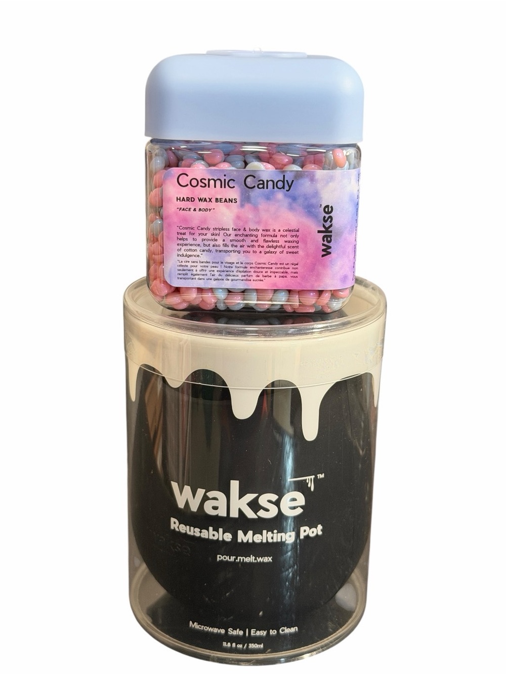 Wakse Cosmic Candy Hard Wax Beans & Melting Pot